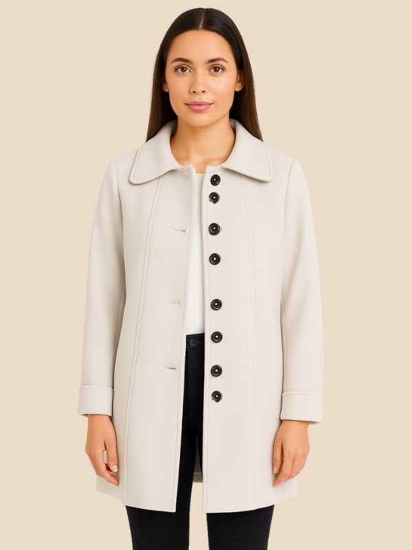 Cappotto Invernale A-Line per Donna-Women's Coat-Marcavelli-Albicocca-S-Marcavelli