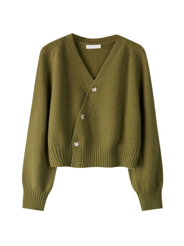 Cardigan Confortevole per Donne-Women's Sweater-Marcavelli-Verde-S-Marcavelli