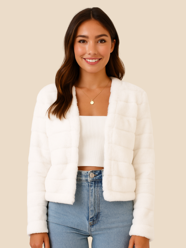 Cardigan Cropped Femminile-Women's Jacket-Marcavelli-Bianco-S-Marcavelli