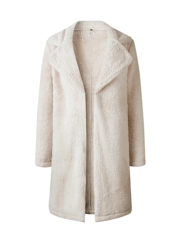 Giacca lunga in pile teddy per donna-Women's Coat-Marcavelli-Marcavelli